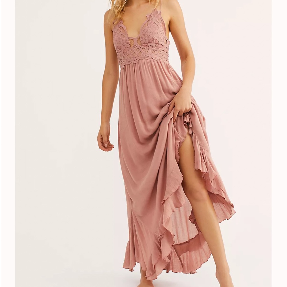 Free People one adella maxi slip dress
